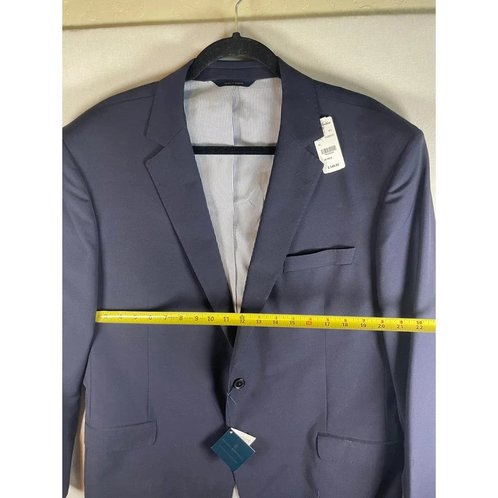 Brooks Brothers Explorer Madison Fit Navy Blue Wool Blend Blazer Jacket 46 REG